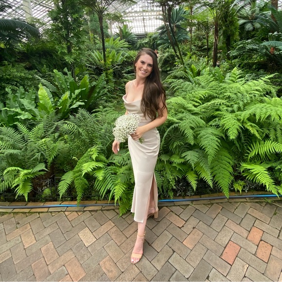 BHLDN Dresses & Skirts - BHLDN Cali Satin Charmeuse Midi Dress